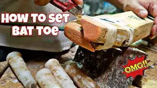 How to set bat damage toe | with manual chemical. (PERFECT REPAIR) #bat #cricketbat #batrepair