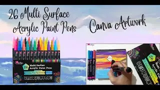 PAINTIGO 26 Pack Acrylic Paint Pens (Scenery on a Canva Arwork)