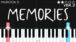 Maroon 5 - Memories | EASY Piano Tutorial