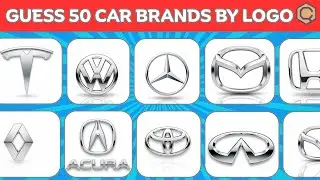 GUESS 50 CAR BRANDS BY LOGO  | Car Logo Quiz Game | Logo Guessing Game | #quiz | #guessinggame