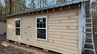 Off-Grid Cabin Build | Part 14 | Siding Begins, Ledger Boards, Trim