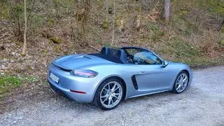 Driving a #Porsche #Boxster #718 in a Swiss mountain pass