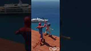 GTA 5 Epic Ragdolls | Spiderman #10 Euphoria Physics, Fails, Jumps, Funny Moments #Shorts