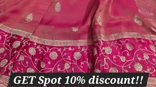Get 10% spot discount  | Give away | pure chinnon, VISCOSE, GEORGETTE SAREES | 8688637474