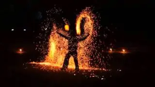 Extreme Fire and Spark Poi Demonstration