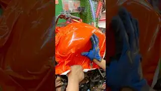 Wrapping honda twister in orange😱 #shorts #ytshorts #modified #honda