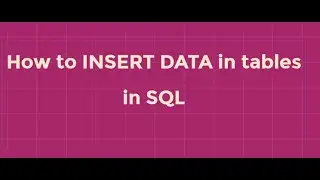 Insert Data Into Table--Microsoft SQL Server Management Studio