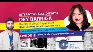 F1 admission process answered by Dey Barriga (Dr of Global Engagement, Rivier University, NH)