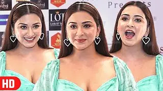 Esshanya Maheshwari L00KS Super STUNNING In Deep Neck Outfit at Lords Of Trendz Fashion Week 2023