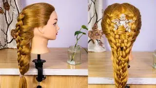 Elegant Braided Ponytail Hairstyle | Easy Bridal & Party Look ✨