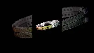 Hot Trendy Rainbow Bracelet RealGold Sapphire Diamond #Bracelets for Birthday Gift Graduation Party