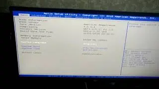 Бесконечный перезапуск aptio setup utility - copyright (c) 2018 american megatrends inc