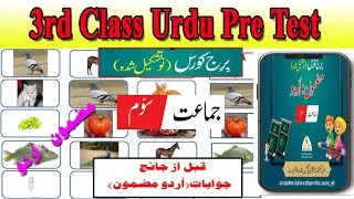 3rd class Urdu bridge course pre test// 3rd std Urdu  solved paper  @educationalskillwithfahim