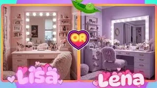 Lisa vs. Lena: Vanity Table BATTLE! 💄✨ Who Has the BEST Setup? #vanitygoals #lisaandlena  