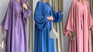 طريقة عمل دريس قطعتين كاردن بكشكشة من الخلف وكم واسع 👗😍
