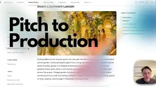 Event Studio Walkthrough | From Brief to Pitch in Minutes