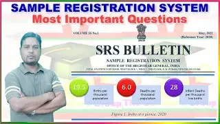 Most Important Questions Sample Registration System |UGC NET Population Studies| |Competitive Exam|