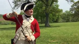 British Army musket demonstration at Monmouth Battlefield 2016