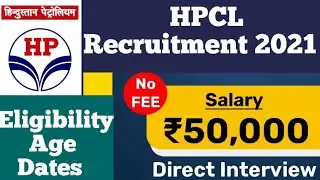 HPCL Recruitment 2021| Salary ₹50,000 | NO FEE | Project Associate | HPCL jobs 2021