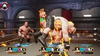 WWE 2K Battlegrounds gameplay - Triple Threat John Cena / The Rock / Brock Lesnar
