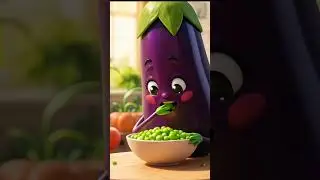 Brinjal Eats Peas 🥦 | Funny Vegetable Cartoon | Kids Learning & Fun 3D Animation