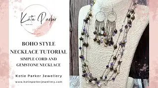 Boho Style Necklace - Simple Cord Necklace - Jewellery Making for Beginners
