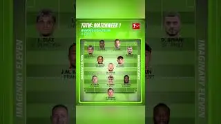 BUNDESLIGA 25/26: TEAM OF THE WEEK - MATCHWEEK 1 #imaginaryeleven #football #squad #bundesliga