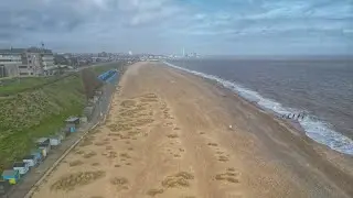 Drone Flight over Lowestoft Beach