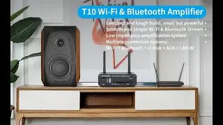 Fosi Audio T10 WiFi & Bluetooth 5.0 Amplifier 2 Channel Stereo Amp Receiver Class D Amplifier