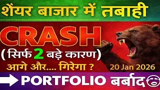 😱 MARKET CRASH! Portfolio Wiped Out? Nifty Crashes 353 Points Today