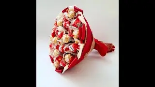 Букет из конфет Ferrero Rocher Okl Gifts  красный Моя Вена