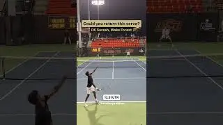 Invincible serving from the 6ft6in 🇮🇳Dhakshineswar Suresh during a US College Tennis circuit match 🔥
