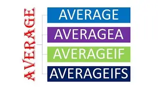 Average Formula (Basic to Advance)/AVERAGE/AVERAGEA/AVERAGEIF/AVERAGEIFS