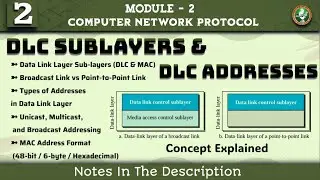 2. Подуровни DLC и адреса DLC: объяснение | Модуль 2, 7-й семестр, CNP ECE VTU