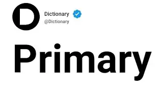Primary Meaning In English
