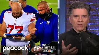 New York Giants' Marc Colombo, Joe Judge get into heated exchange | Pro Football Talk | NBC Sports