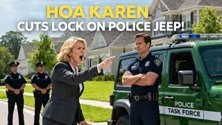 HOA Karen Cuts Lock on Police Task Force Jeep &ndash; The Shocking Consequence!