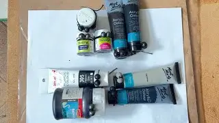 Paint for Terracotta clay articles, explained types of black and grey acrylic paint #ytvideoesviral