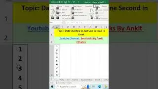 Data Shorting in Just One Second in Excel (Delimited Option)
