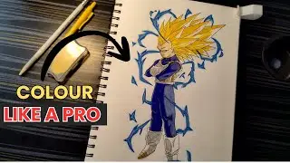 Drawing Vegeta From Dragon Ball Z || How to Draw Vegeta