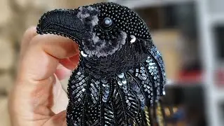 Мастер класс по вышивке броши Ворон!