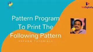 Pattern Programs Tricks in Python | Print The Following Pattern in Python | Python pattern Program
