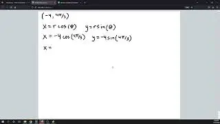 Find Cartesian Coordinates Given Polar Coordinates, Example 2