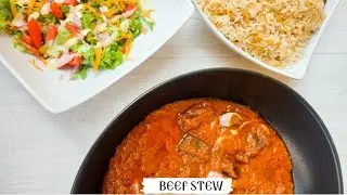 Ghanaian  Beef Stew and Rice Vermicelli || Easy and Delicious  Ghana Beef Stew