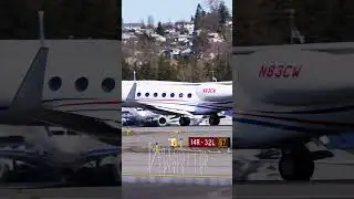 Gulfstream G650ER Takeoff From Boeing Field #aviation #gulfstream #g650 #airplane #planespotting