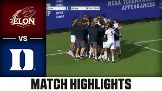 Duke vs. Elon Match Highlights | 2025 ACC Men's Soccer