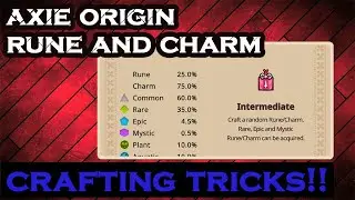Axie Origin Runes and Charms Crafting TIPS and TRICKS.