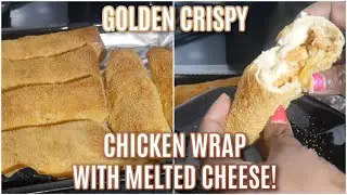 Golden Crispy Chicken Wrap With Melted Cheese!