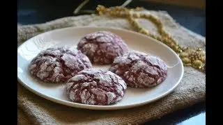 Egg Free Red Velvet Crinkle Cookies - Gayathri's Cook Spot