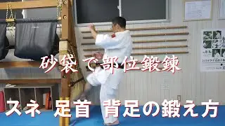 砂袋で部位鍛錬！スネ・足首・背足の鍛え方